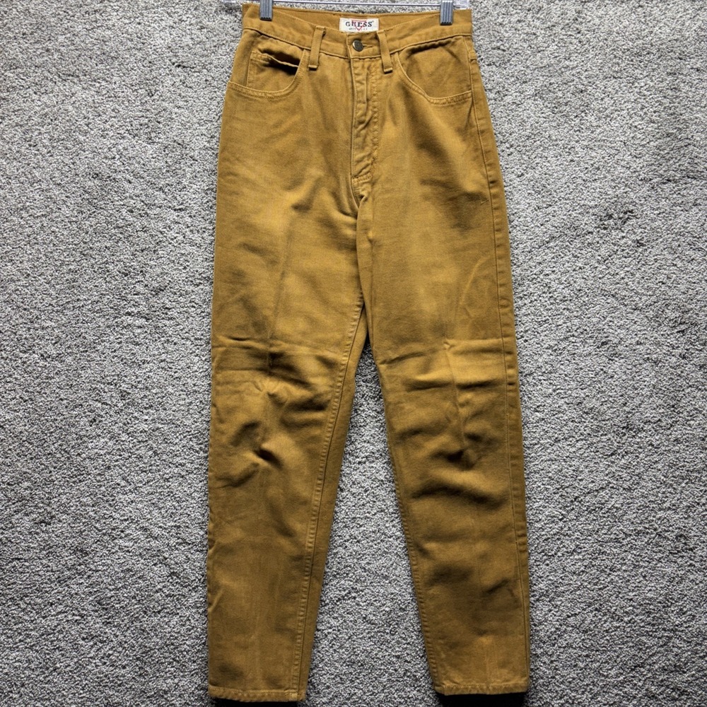 Vintage Guess High-Waisted Gold Jeans by Georges Marciano Sz 26x30 80s 90s USA